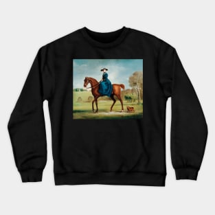 Lady back riding horse Crewneck Sweatshirt